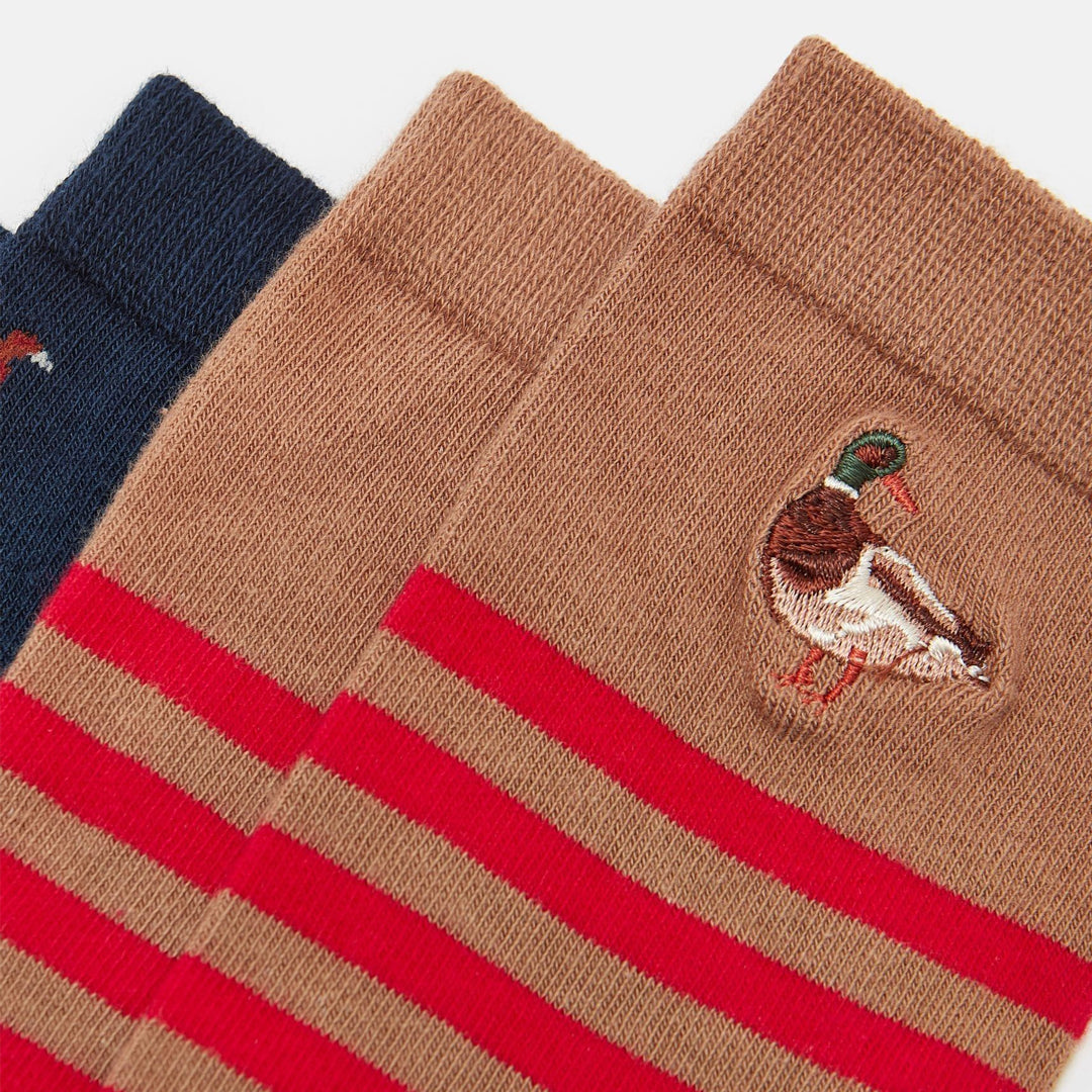 Joules Mens Kingsbury 2 Pack Socks