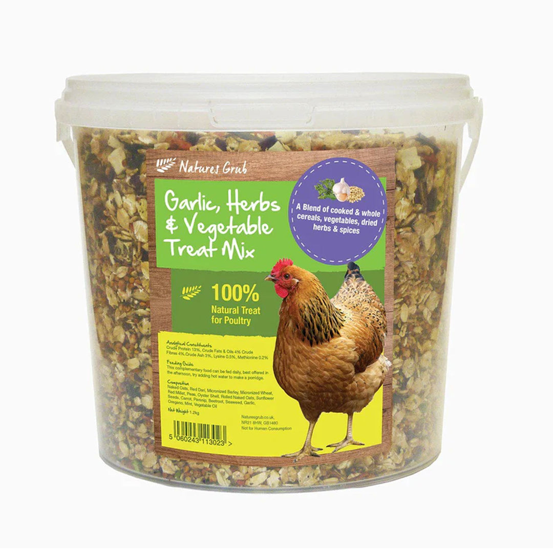 Natures Grub Garlic Herbs & Vegetable Treat Mix 600g