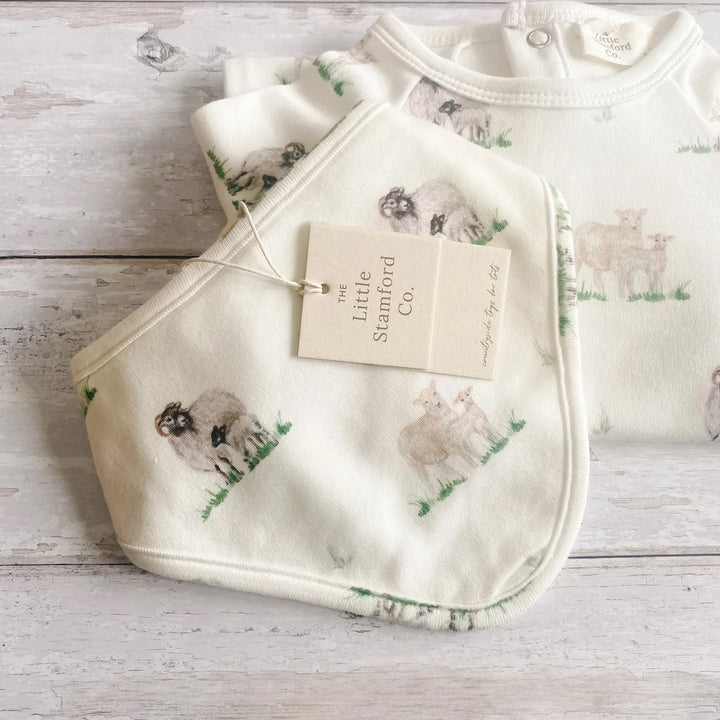 The Little Stamford Dribble Bib - Sheep