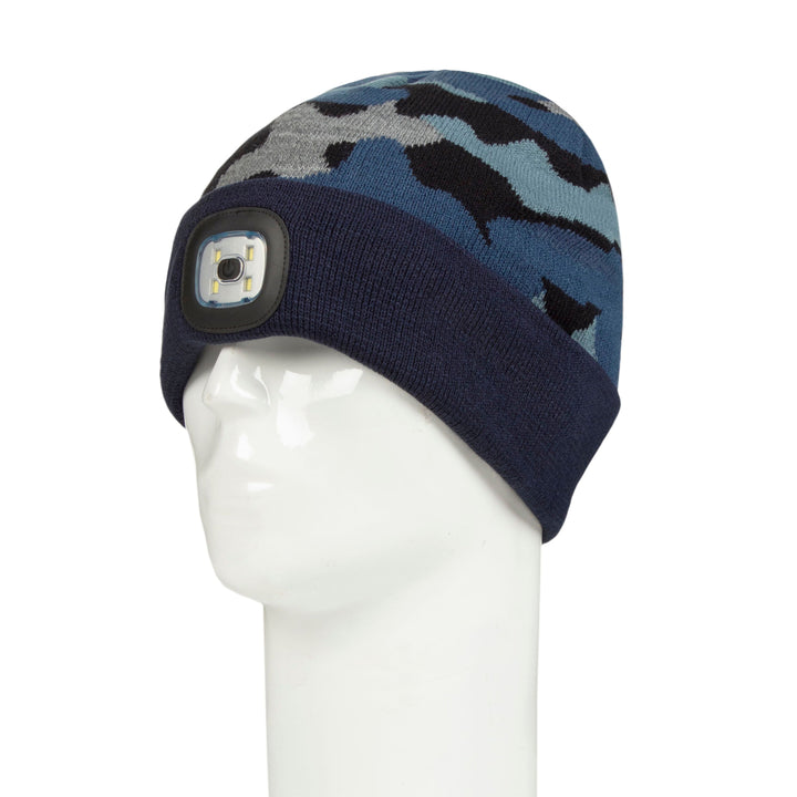 Platinum Junior Beck LED Camo Beanie