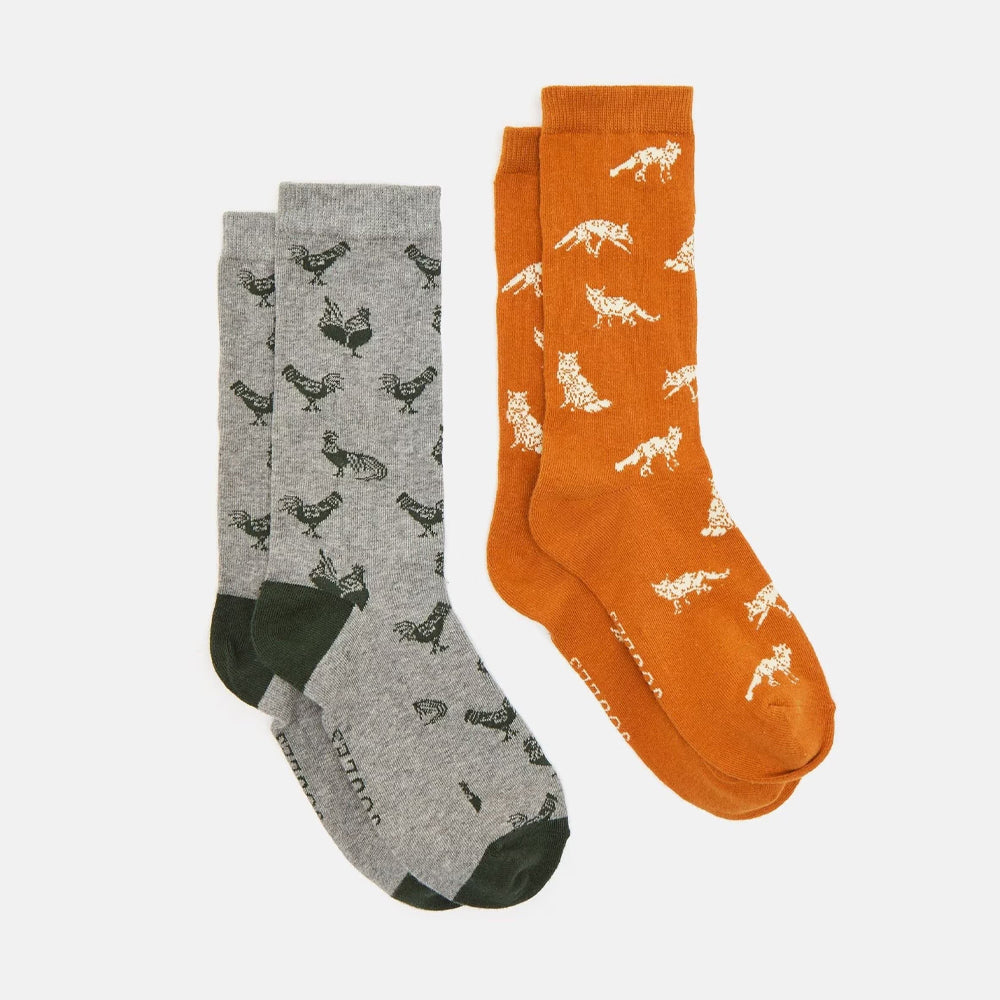 Joules Mens Kingsbury 2 Pack Socks