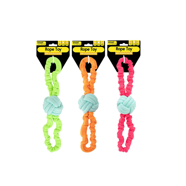 Smart Choice Stretchy Handle Rope Dog Toy