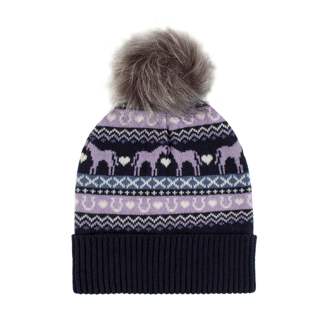 Platinum Junior Fika Fairisle Knitted Pom Hat