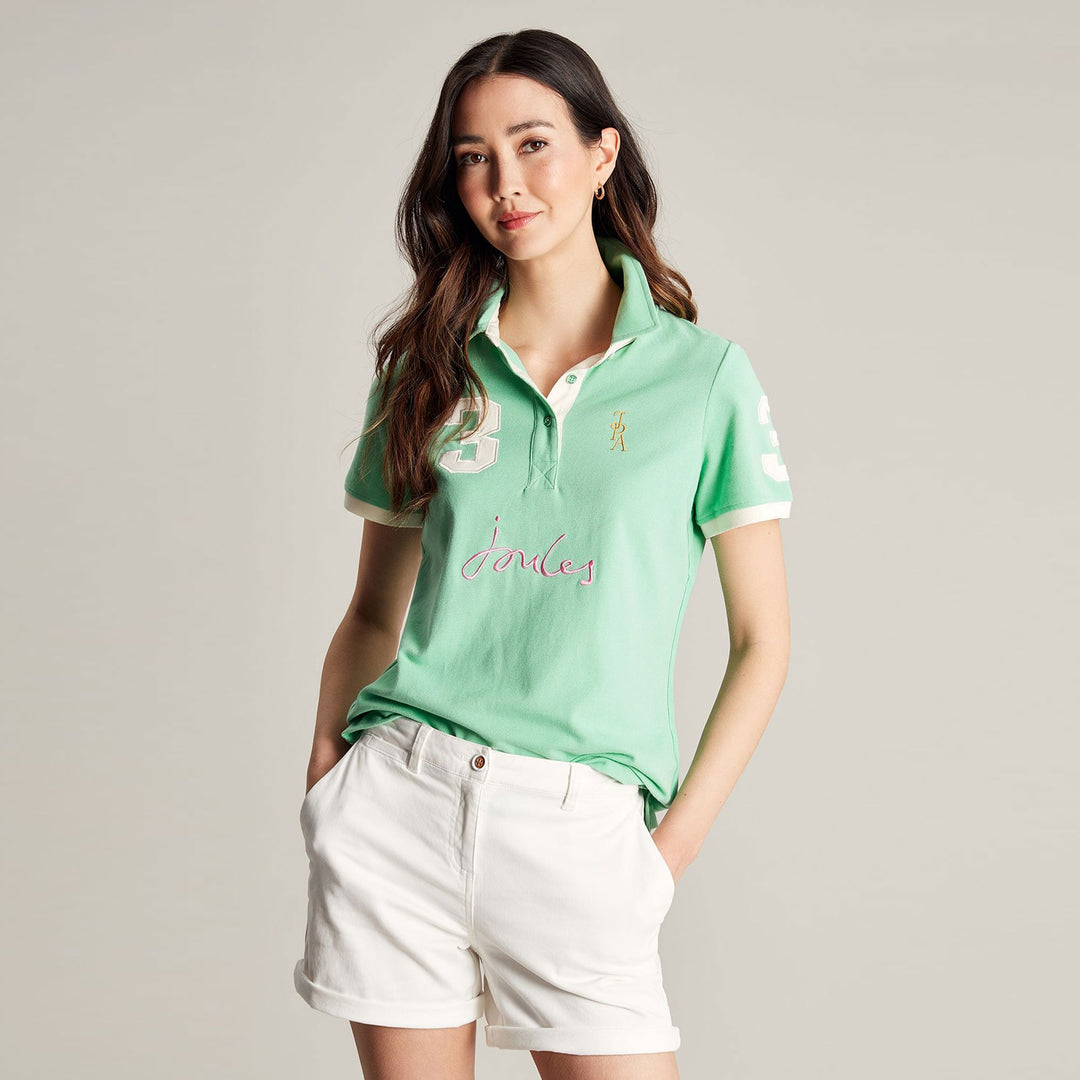 The Joules Ladies Beaufort Polo in Light Green#Light Green