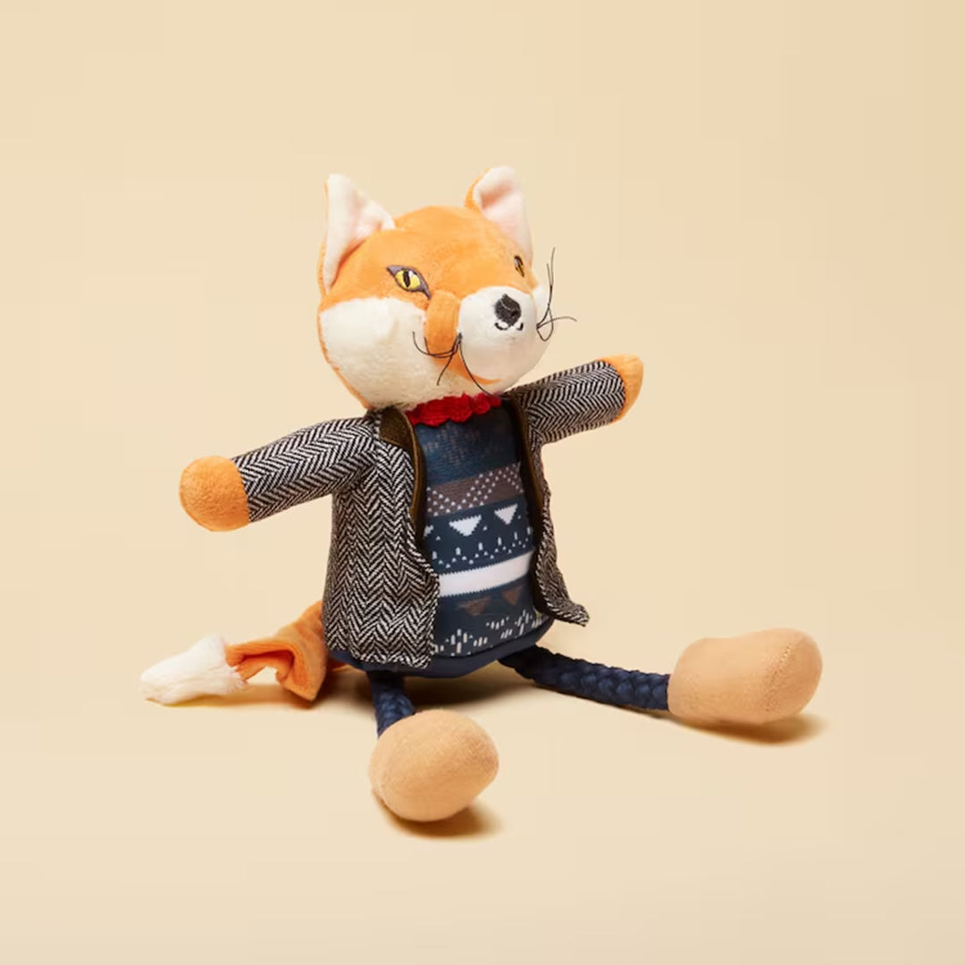 Joules Jonty Tweedy Fox Dog Toy