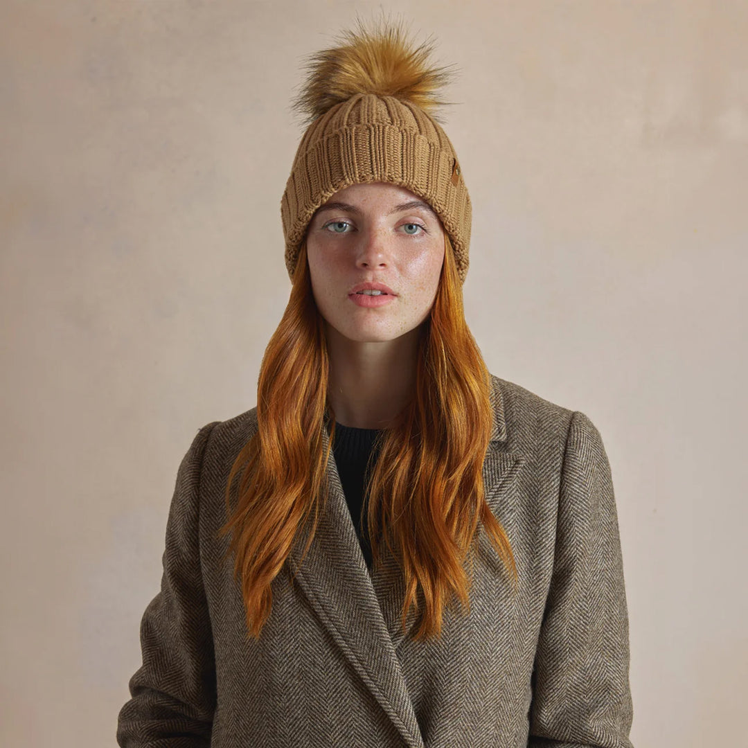 Fairfax & Favor Signature Bobble Hat - Camel