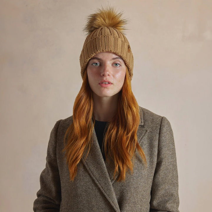 Fairfax & Favor Signature Bobble Hat - Camel