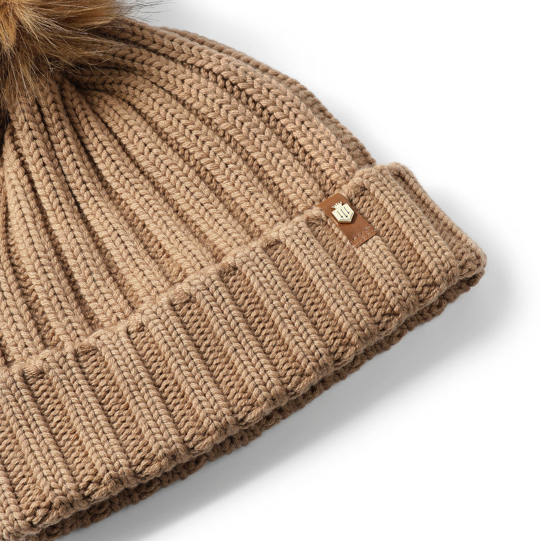 Fairfax & Favor Signature Bobble Hat - Camel