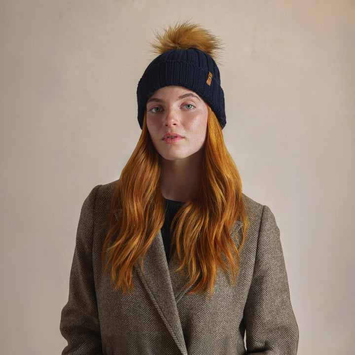 Fairfax & Favor Signature Bobble Hat - Navy