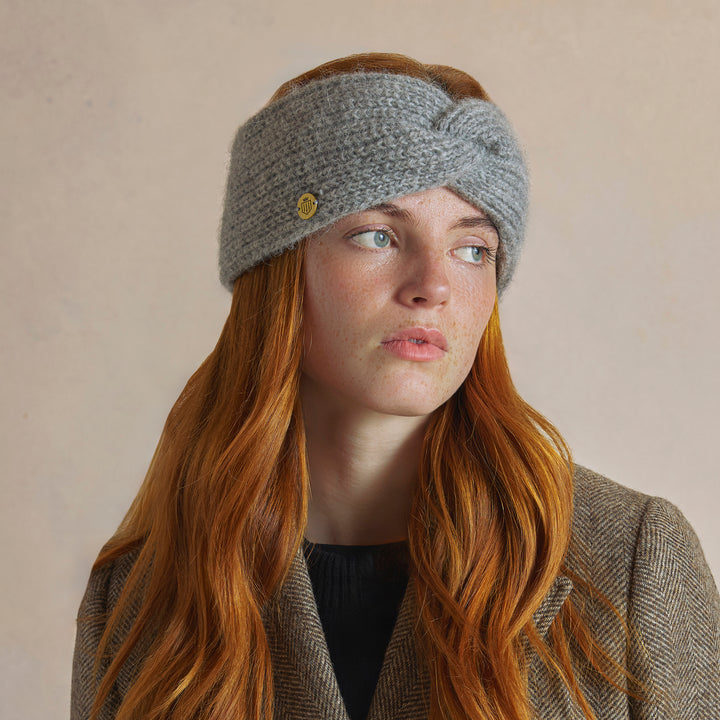 Fairfax & Favor Ladies The Effie Knitted Headband - Slate