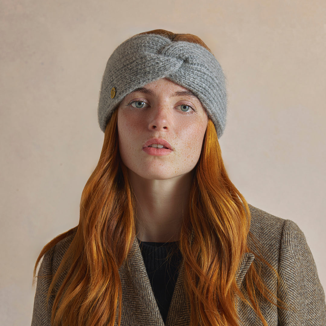 Fairfax & Favor Ladies The Effie Knitted Headband - Slate