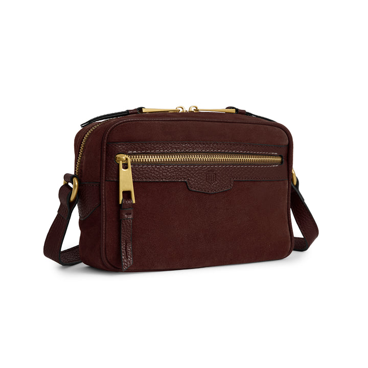 Fairfax & Favor Fulham Cross Body Bag - Port Suede