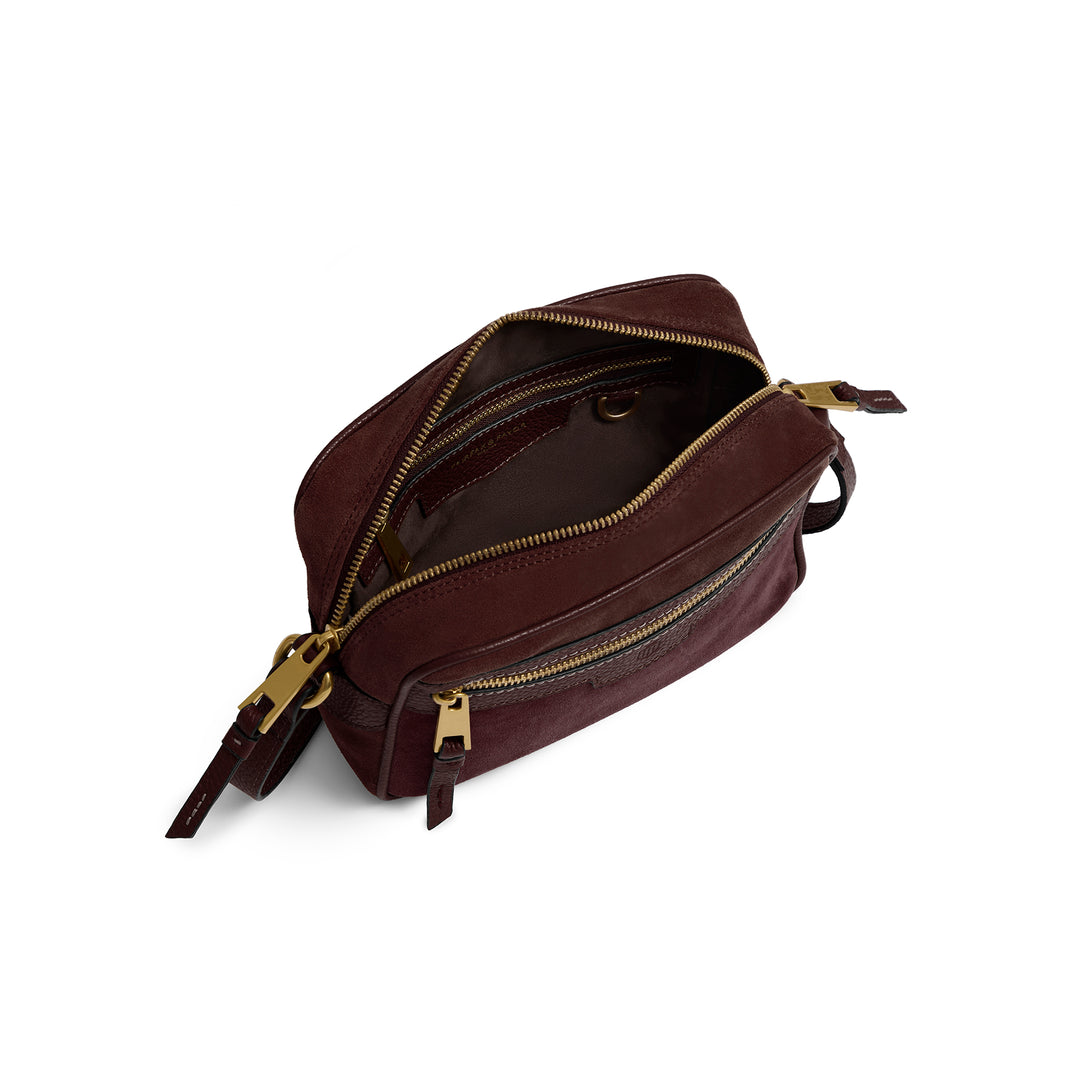 Fairfax & Favor Fulham Cross Body Bag - Port Suede