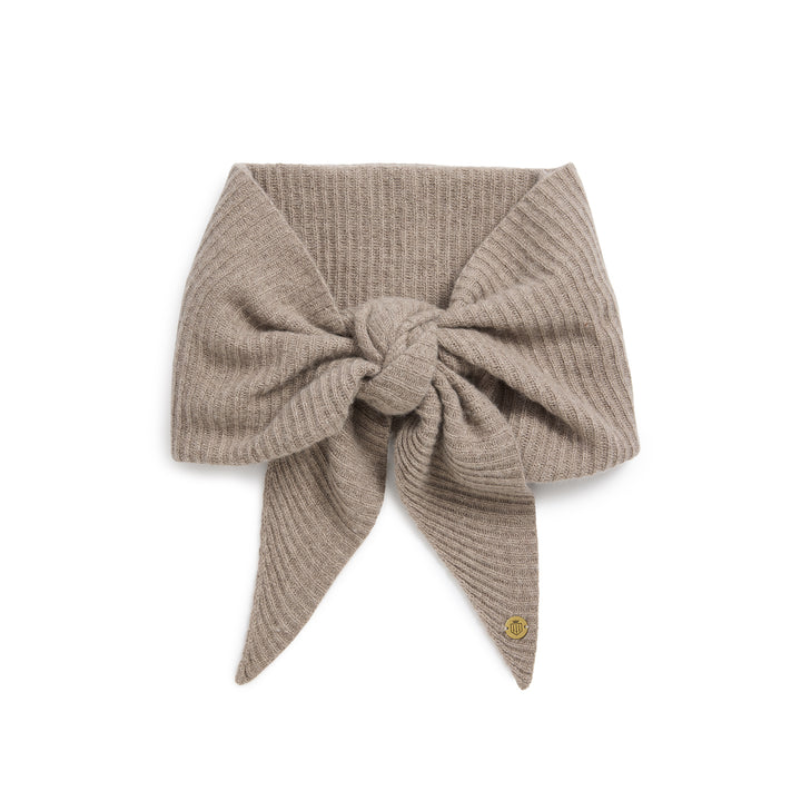 Fairfax & Favor Ladies The Heidi Knitted Scarf - Mushroom