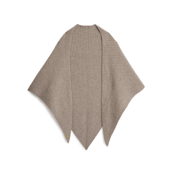 Fairfax & Favor Ladies The Heidi Knitted Scarf - Mushroom