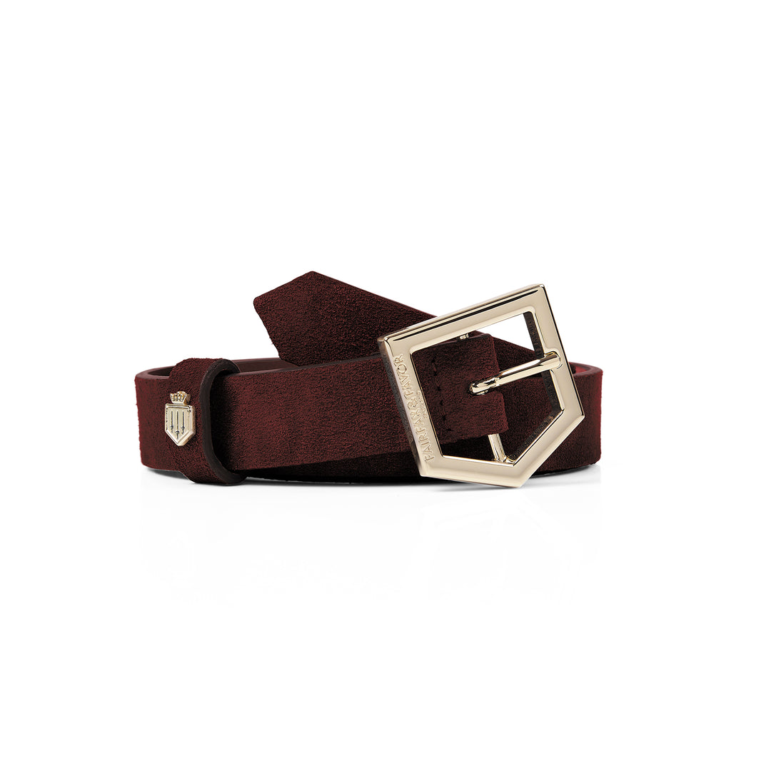 Fairfax & Favor Ladies Sennowe Belt - Port Suede