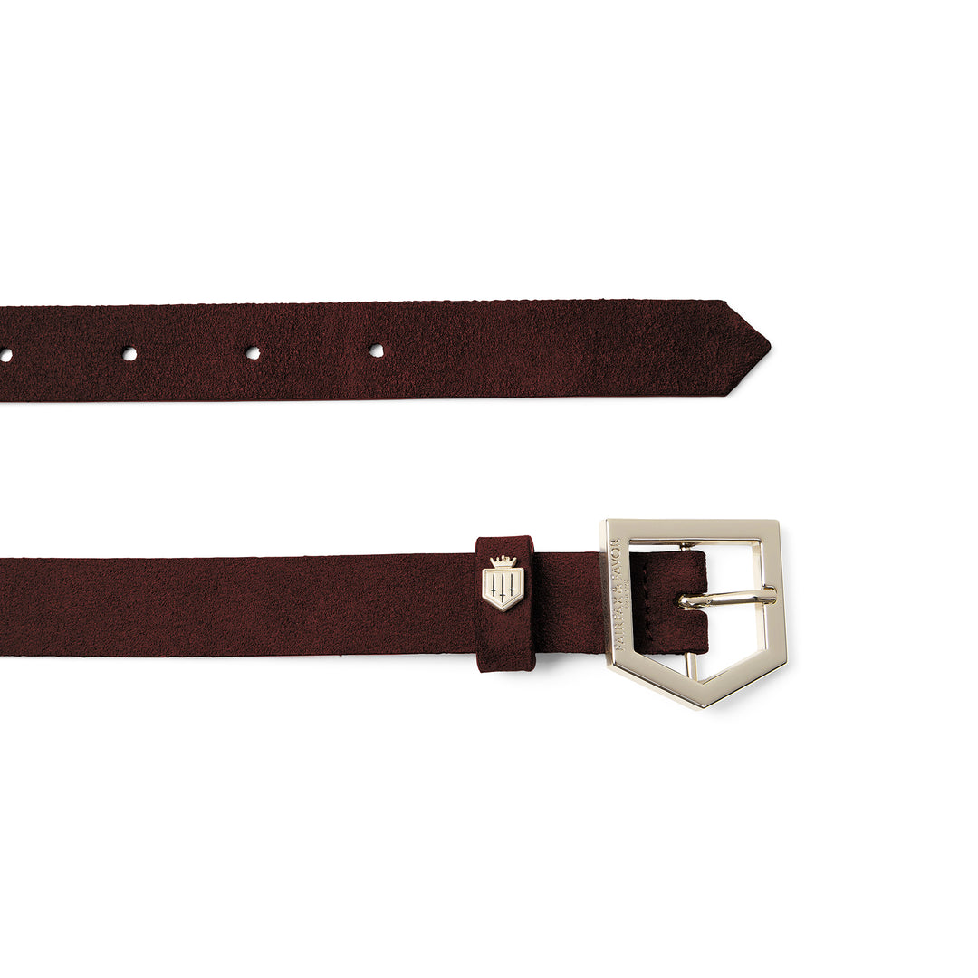 Fairfax & Favor Ladies Sennowe Belt - Port Suede
