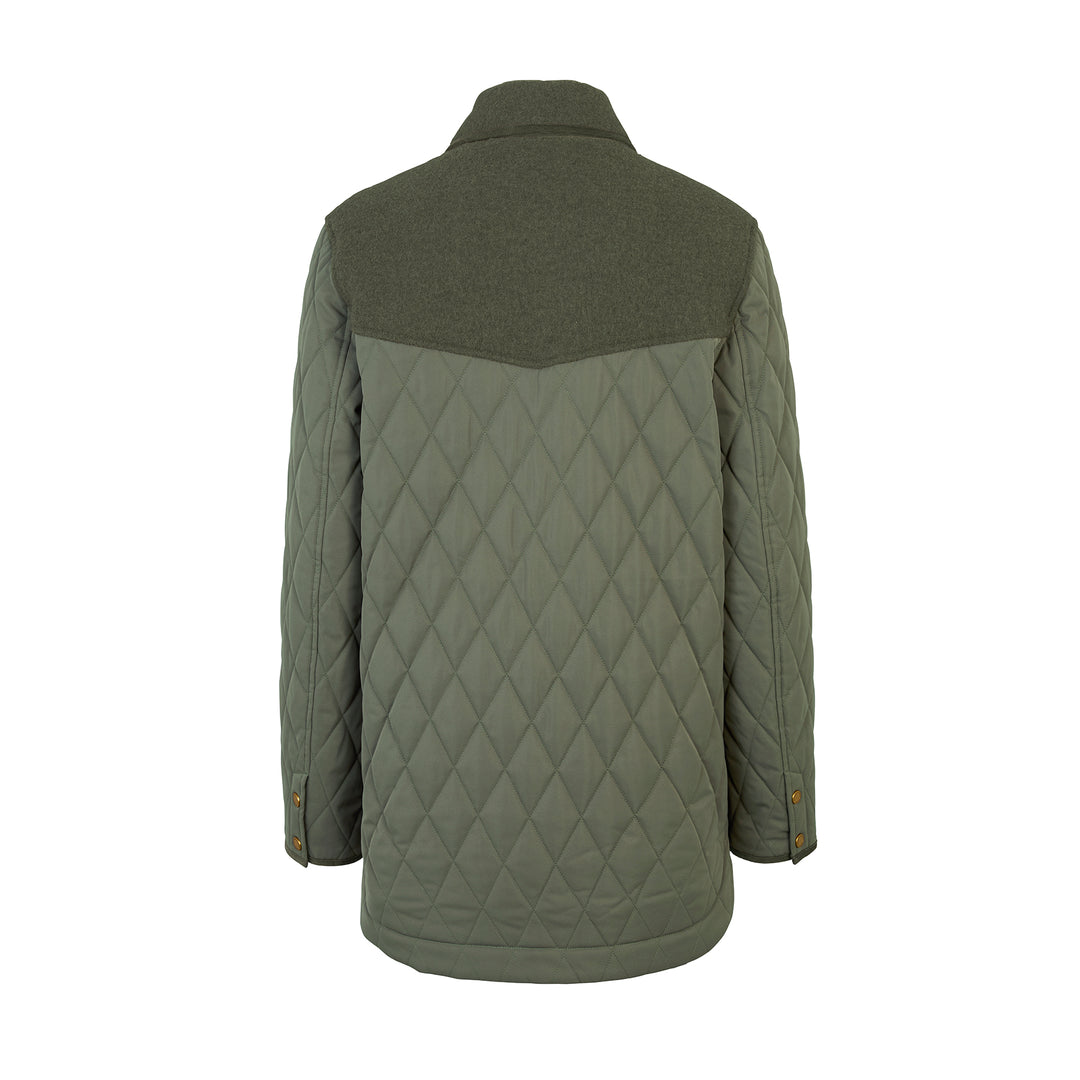 Fairfax & Favor Ladies The Lorna Quilted Wool Jacket - Khaki