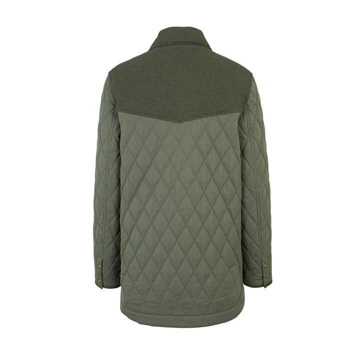Fairfax & Favor Ladies The Lorna Quilted Wool Jacket - Khaki