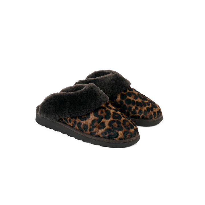 Fairfax & Favor Ladies Glencoe Mule Slipper - Leopard Haircalf