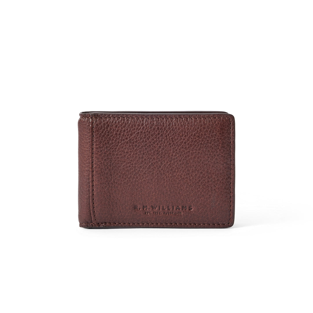 R M Williams Mens Farrier Bi Fold Clip Wallet