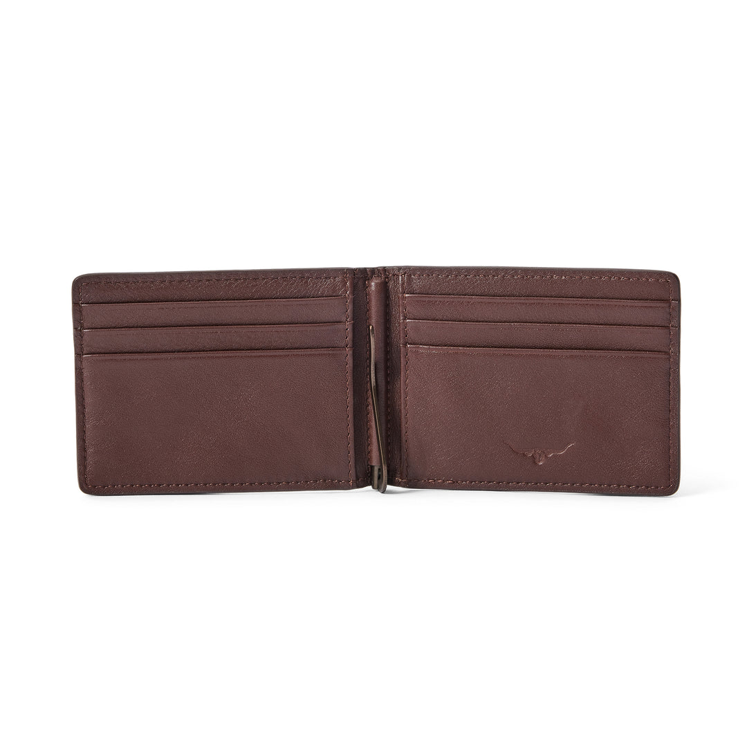 R M Williams Mens Farrier Bi Fold Clip Wallet