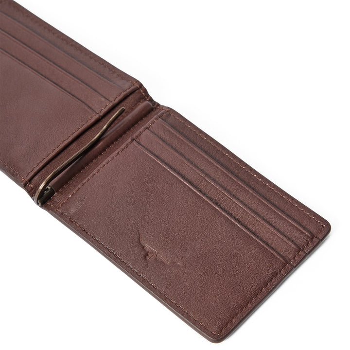 R M Williams Mens Farrier Bi Fold Clip Wallet