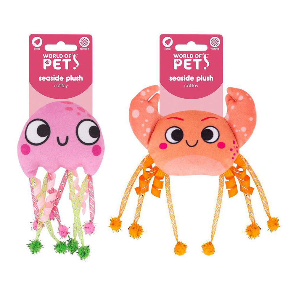 Smart Choice Plush Pompom Animal Cat Toy with Catnip