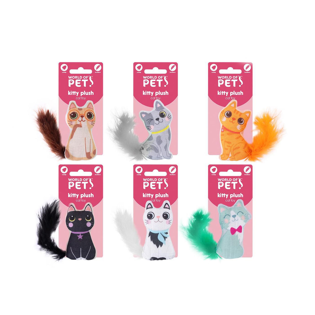 Smart Choice Fluffy Cat Shaped Cat Toy with Catnip