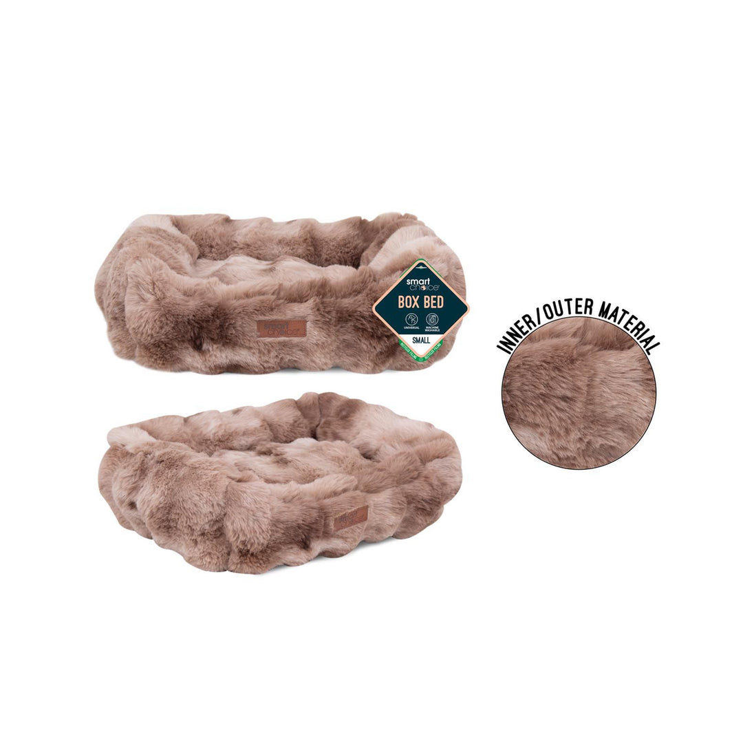 Smart Choice Faux Fur Square Pet Bed