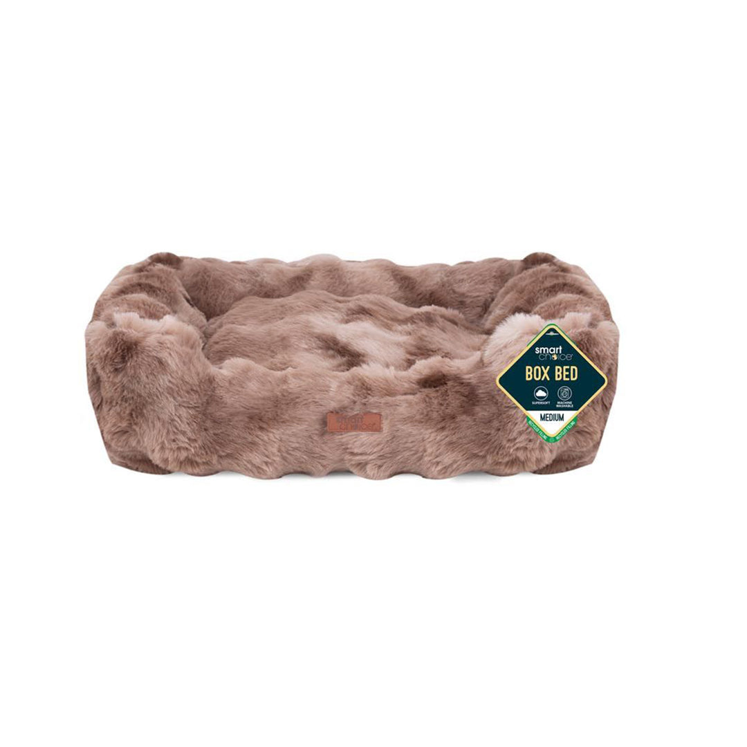 Smart Choice Faux Fur Square Pet Bed