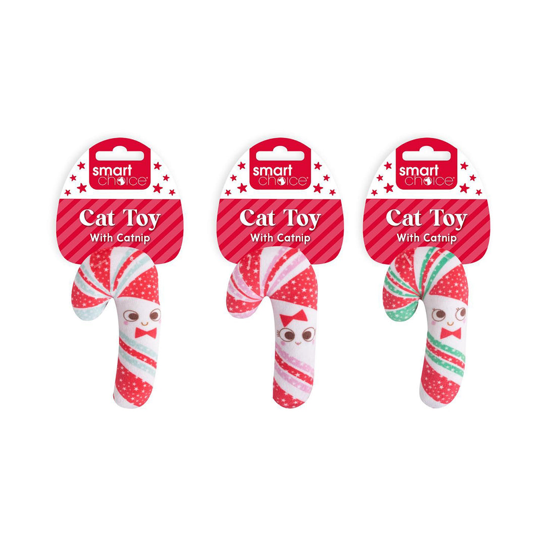 Smart Choice Festive Candy Cane Catnip Cat Toy