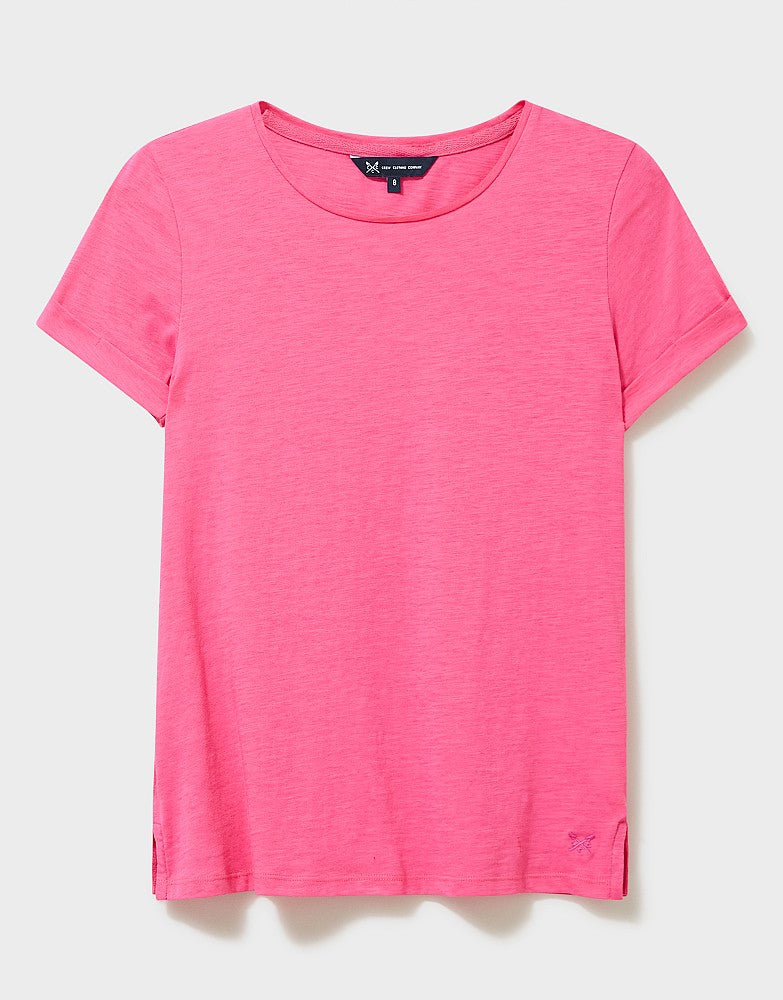 Crew Ladies Perfect Crew Slub T-Shirt#Pink