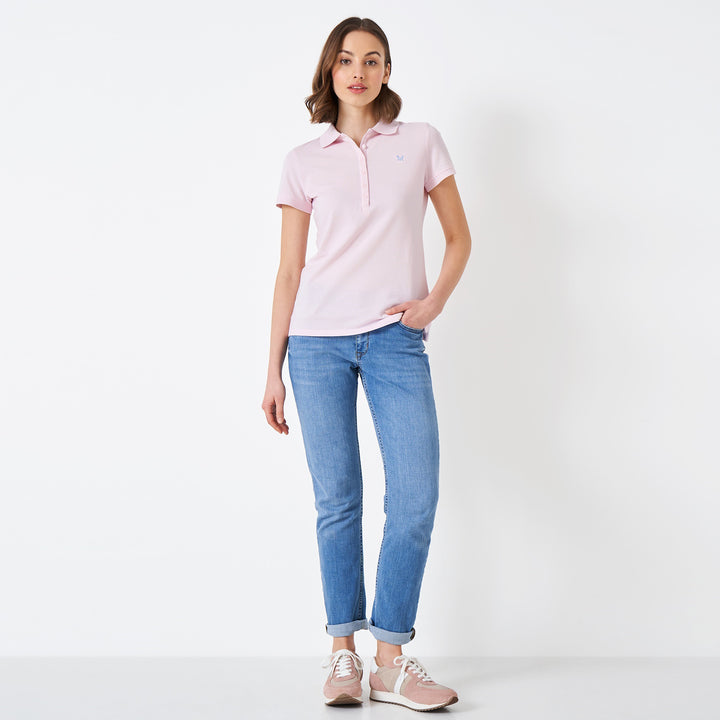 The Crew Ladies Ocean Classic Polo in Pink#Pink