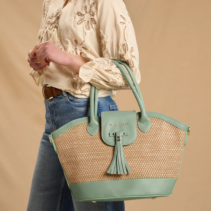 Fairfax & Favor Ladies Limited Edition Mint Windsor Basket Bag