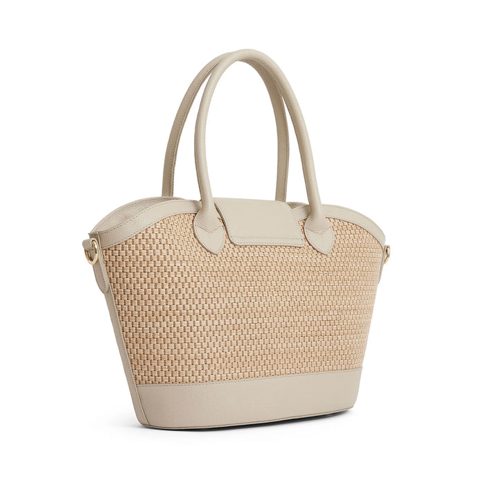 Fairfax & Favor Ladies Limited Edition Stone Leather Windsor Basket Bag