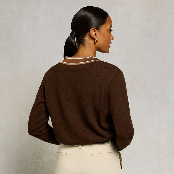 Holland Cooper Ladies Woodcote V-Neck Knit