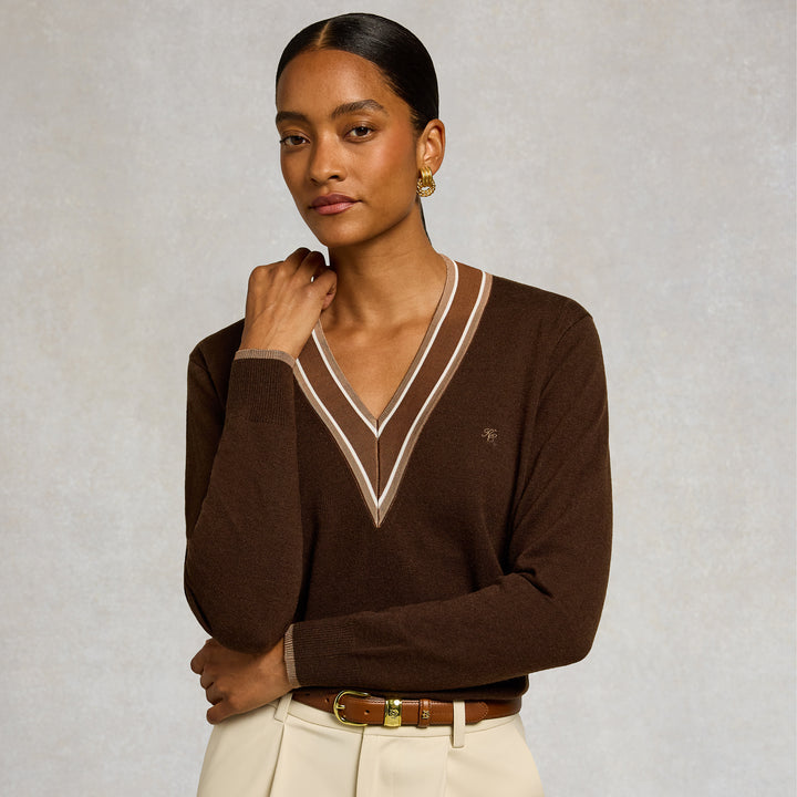 Holland Cooper Ladies Woodcote V-Neck Knit
