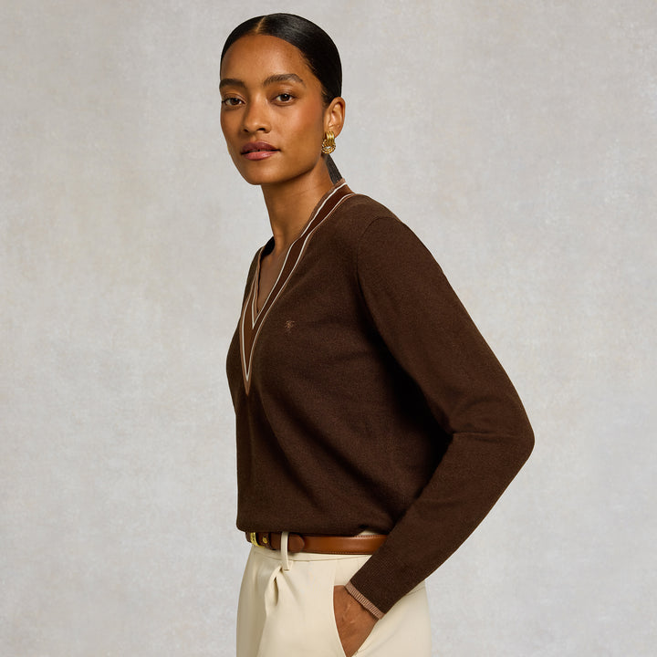 Holland Cooper Ladies Woodcote V-Neck Knit