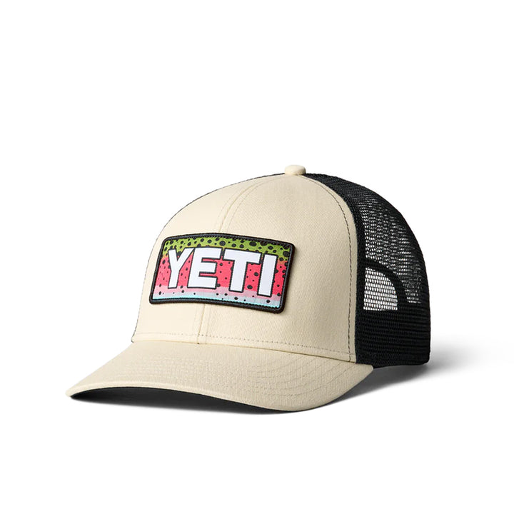 Yeti Rainbow Trout Logo Trucker Hat