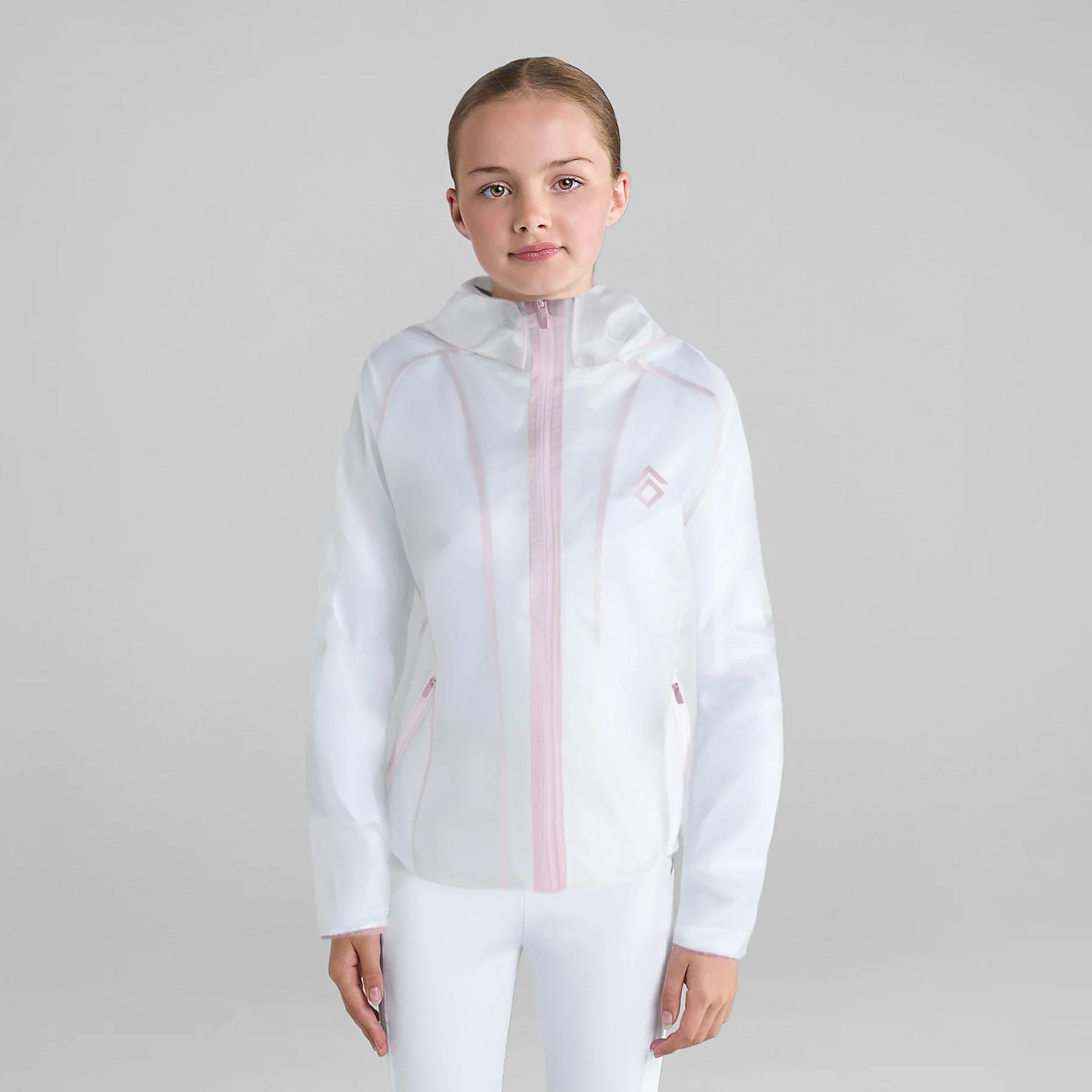 Aztec Diamond Young Rider Mesh Rain Jacket - Pink | Millbry Hill