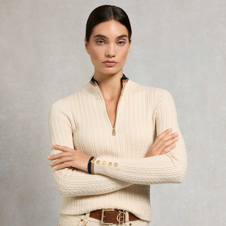 Holland Cooper Ladies Zoe Quarter Zip Knit