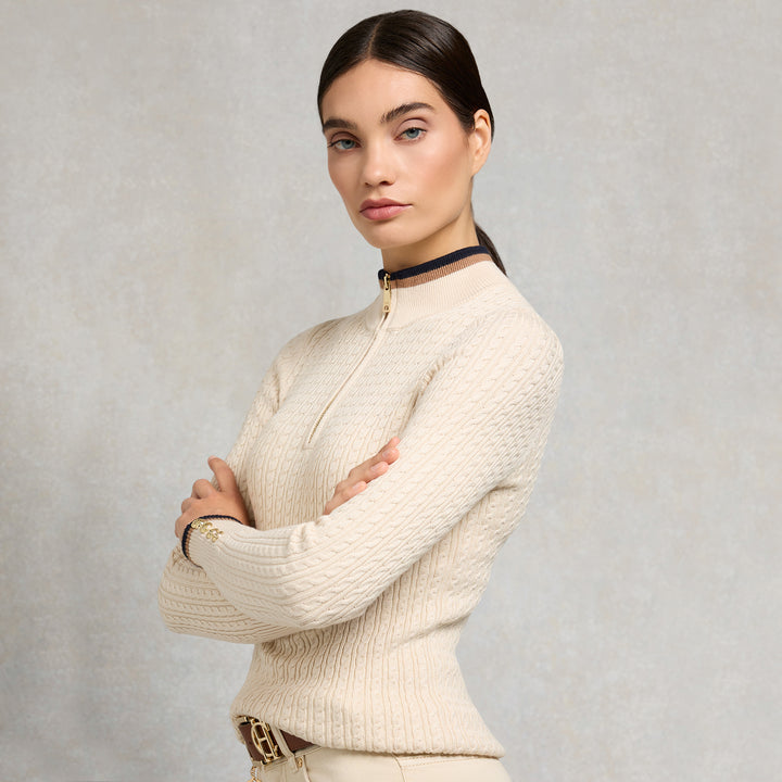 Holland Cooper Ladies Zoe Quarter Zip Knit