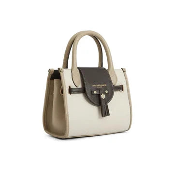 Fairfax & Favor Limited Edition Mini Windsor Handbag Neutral Tri-Colour Leather