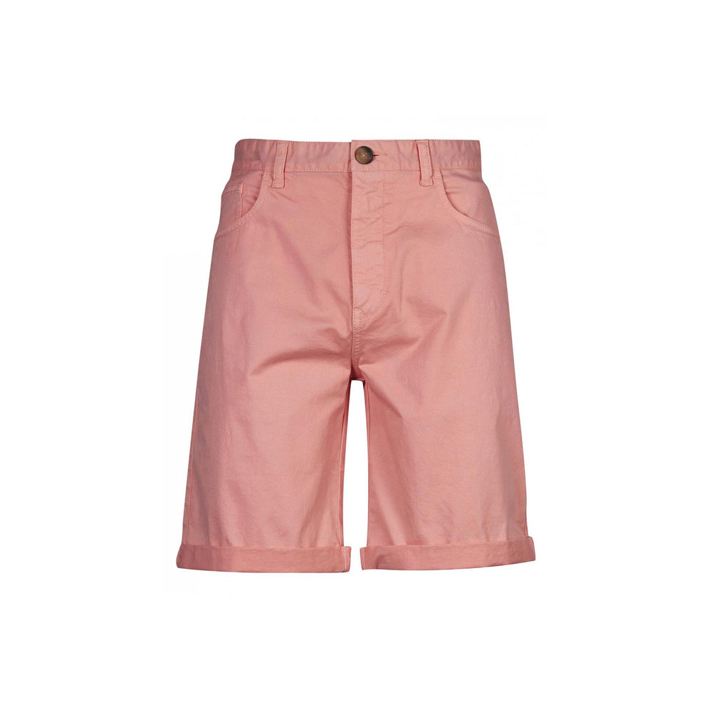 Barbour Mens Overdyed Twill Shorts#Light Red