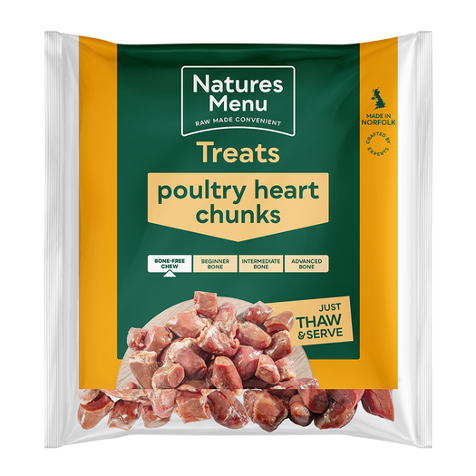 Natures Menu Treats Poultry Heart Chunks 1kg 1kg