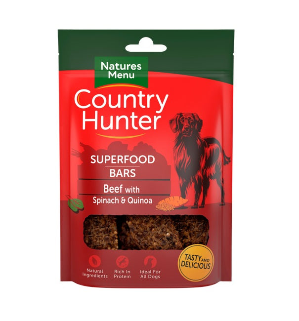 Country Hunter Superfood Bar with Beef Dog Treats 100g