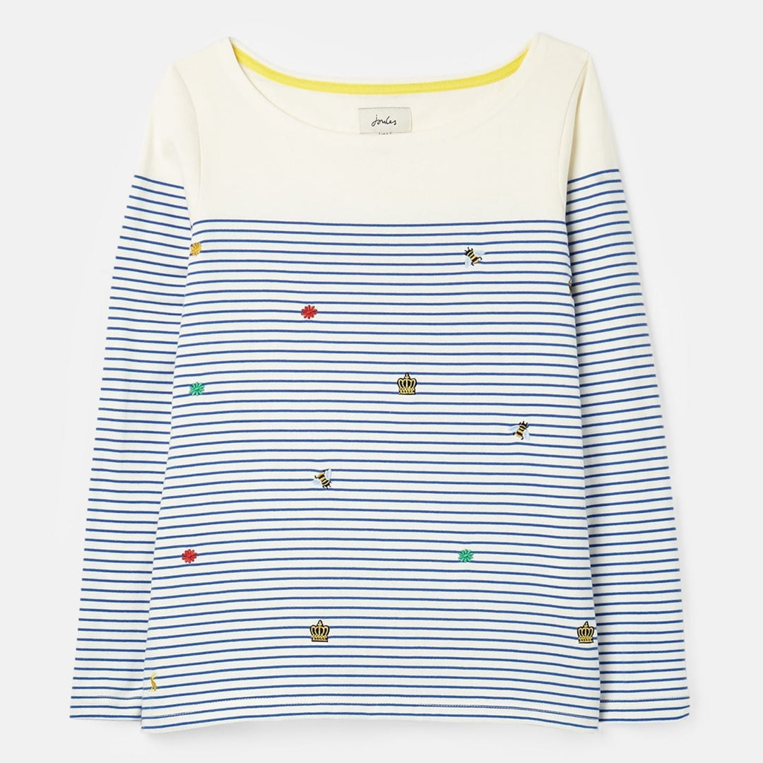 Joules Ladies Harbour Embroidered Long Sleeve Jersey Top