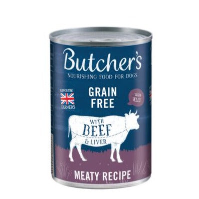 Butchers Grain Free Meaty Recipes In Jelly (12x400g Tins)