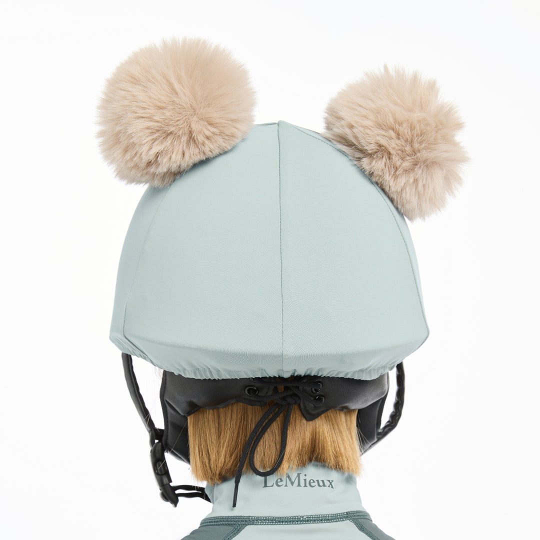 LeMieux Mini Double Pom Hat Silk - Glacier